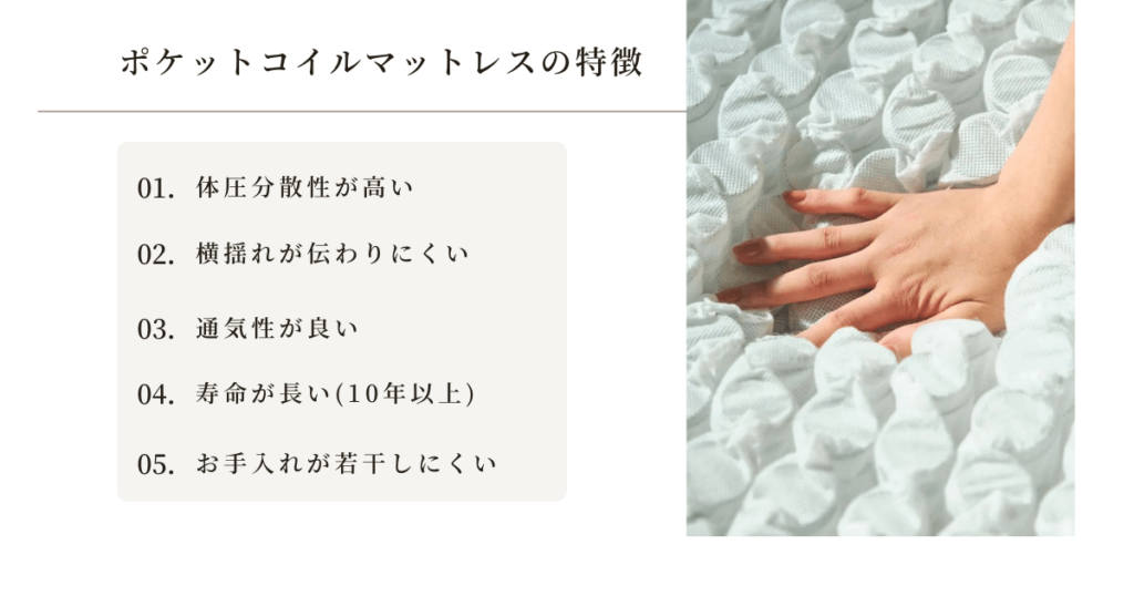 ポケットコイルマットレスの特徴