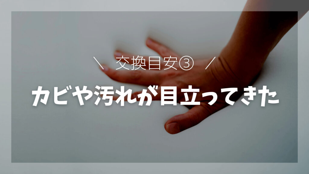 カビや汚れが目立ってきた