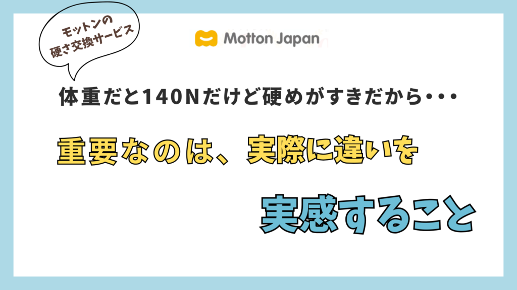 モットンの最安値硬さ交換